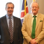 March 2014 - Nigel Farage & Roger Helmer with Roger's Brussels staff: L to R: Francesca Salierno, Nigel Farage, Roger Helmer; Rachael Moore