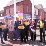 April 2013 - With Lee Waters and other activists in Arnold, Nottinghamshire