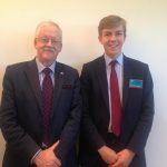 Celebrating the Brexit result in Straz with my great-nephew James