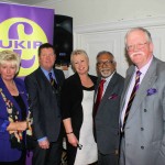 March 2014 - Public Meeting in York. Judith Morris (York Chairman); Yorks candidates Mike Hookem; Jane Collins; Amjad Bashir; RFH.