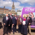 April 2014 - UKIP East Midlands team with the Mayor of Mansfield Tony Egginton