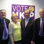 January 2014 - With Cllr's David and Elizabeth Parsons, welcoming them into UKIP