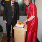 November 2013 - With Marietta King, Rutland & Market Harborough Branch Chairman - Cutting the 20th Birthday Cake