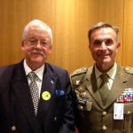 Roger With General Ramirez, Commander of Eurocorps, at a Kangaroo Group lunch in Strasbourg.