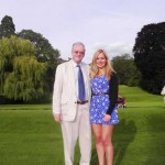 July 2012 With Alexandra Swann in the grounds of Stanway House.